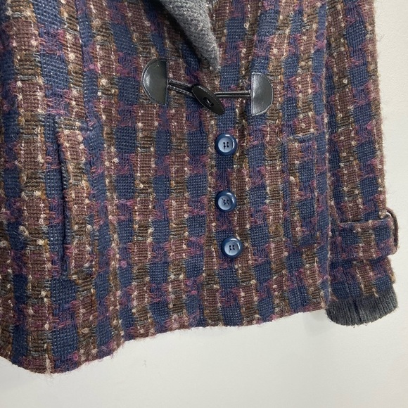 Zara Wool Blend Toggle Closure Cardigan Coat Sz S - Picture 4 of 12